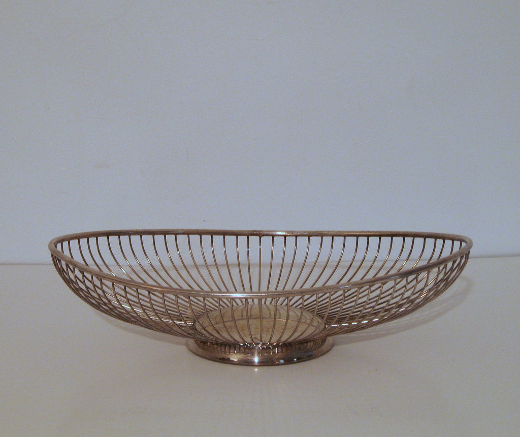 Italian Silver Wire Bread Basket