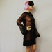 little black dress/ hoodie dress/silk dress/ sheer dress/ party dress/ HDS-BK