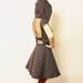 Sheer Back Grey Hooded Dress HD-GYA
