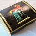 Ruscha Style Metal Box, Brown with Blue and Orange Horses Motif, from West Germany
