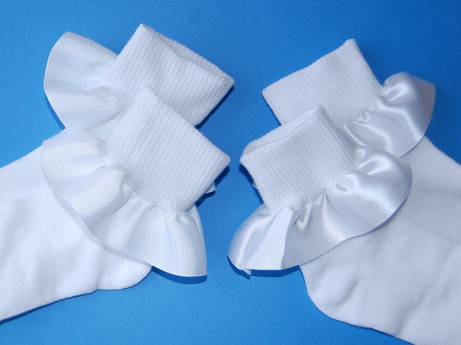 Crisp Classic White Ruffle SocksPerfect for Easter Baptisms