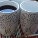Valentine Couples Gift, Mugs, Personalized Gift, Family Tree, Personalized Gift, Wedding, Anniversary, Baby, Apple Tree Mugs Folk -Two