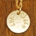 Custom Couple Initials Gold Disc Necklace - Personalized 14K Filled Couple Special Date Necklace