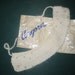 SALE --- White Angora Collar with Pearl Accents --- SALE