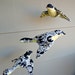 fabric birds - hanging set of 3