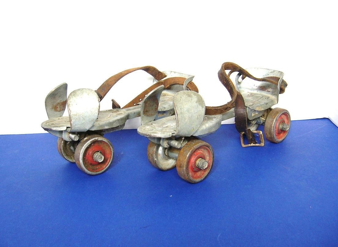 Vintage Metal Roller Skates