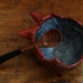 Reserve for Ranon -Ceramic red bowl - Horn