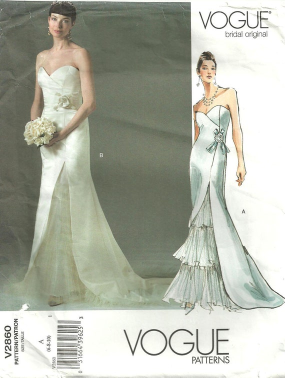  Vogue  2860 Bridal  Original Sewing  Pattern 