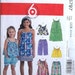 Girls Dress, Tops, Short Pants, & Shorts Sz 3 to 6 McCalls 5797 uncut pattern