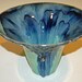 Flared Bowl with Texture, In Blue and Green Glaze