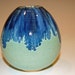 Pottery Vase with Blue and Green Glaze