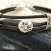 Black Leather and Artisan Silver Bracelet