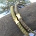 Gold Bead and Leather Bangle Holiday Metallic Leather Gold Pearl Antique gold - set of two
