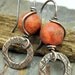 Coral Wish, Sponge Coral and antiqued Copper earrings, ThePurpleLilyDesigns