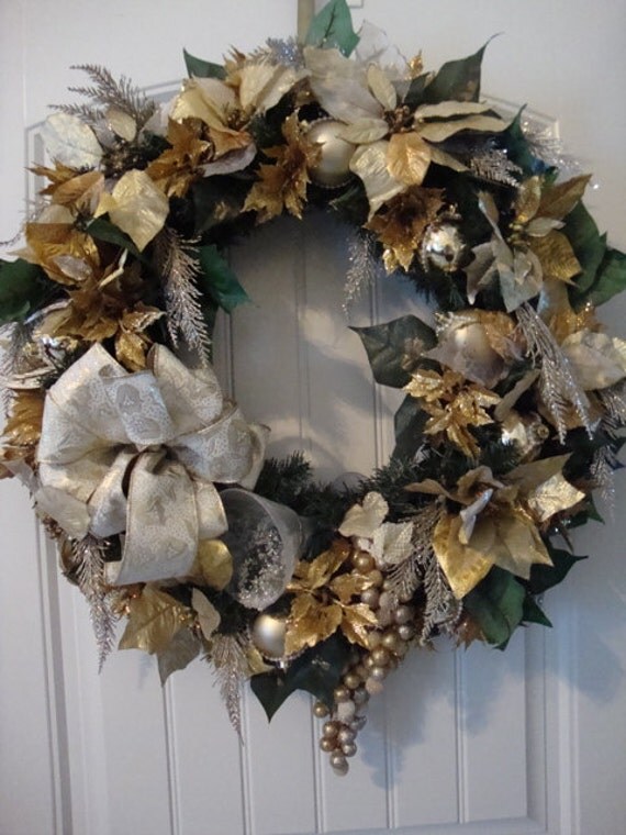 Items similar to Frosted Champagne Wreath on Etsy