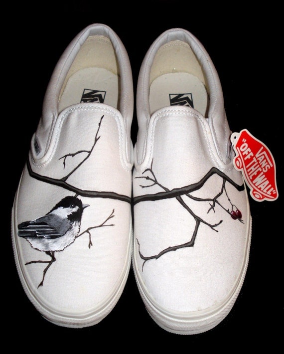 Hand Painted Vans Chick-A-Dee