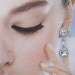 Wedding Bridal Bridesmaids Rhinestone Chandelier Dangle Earrings Square Stone