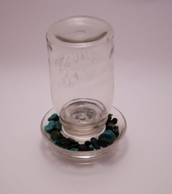 Chicken Waterer Antique Glass