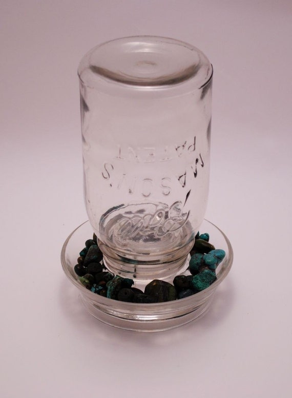 Chicken Waterer Antique Glass
