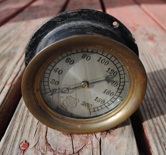 Brass Gauge Ashcroft Industrial Antique Rustic Steampunk