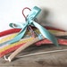 Vintage Satin Padded Hangers Quilted Sherbet Colors