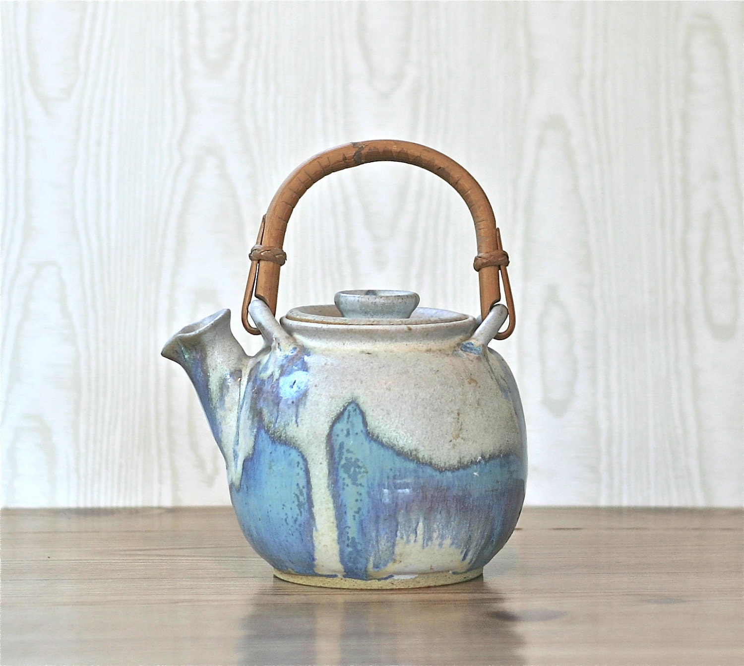 Circa 1970s Raku Teapot Art Studio Pottery Artist Signed