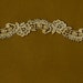 Hand dyed Venise Lace Sweet Petite Rose Garland Appliques Vintage Mocha Blue