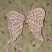 Hand Dyed Venise Lace Sweet Angel Wings Appliques Creme Blush
