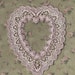 Hand Dyed Venise Elegant Lace Heart Applique Creme Blush