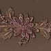 Hand Dyed Venise Lace Floral Applique 3D Petals Victorian Wine Mocha