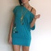 Turquoise Alice in Wonderland tunic/shirt