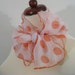 Vintage Chiffon Polka Dot Scarf Mandarin Orange and White
