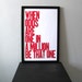 Inspirational Poster, Motivational Wall Art, Red and White Typography, When Odds are One in a Million Be That One Letterpress Print
