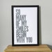 Poster, Gray Baby Nursery, So Many of My Smiles Begin with You Letterpress Print, 11 x 17 Typography