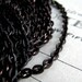 Petite antiqued brass chain - "Klimt" - flat cable, soldered links, 2x3mm, black patina, dark necklace chain (1 foot) (30cm)