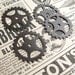 Large gears - dark antiqued brass - 26mm (4 gears)