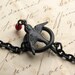 Swallow toggle clasp kit, antiqued black brass patina, 17mm wing span, 13mm ring (2 toggle sets) DIY necklace upgrade, jewelry making kit