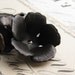 Fully bloomed black tulip bead cap - 20mm wide - black antiqued brass (4 bead caps) BC-SV-025