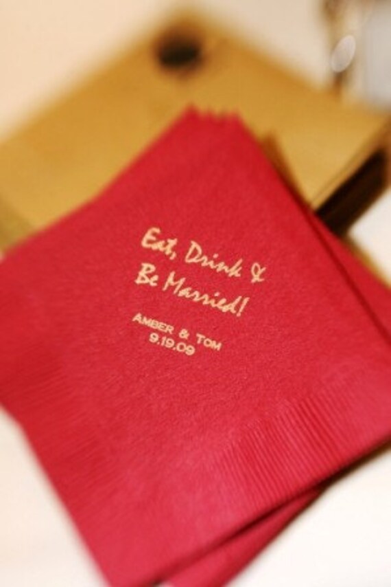 Items similar to Custom Cocktail Napkins on Etsy
