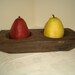 Wooden Bowl double well hand carved
