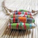 Spring jewelry - Recycled paper bead jewelry - Hippie jewelry - Spring, Summer, hippie, hippy, recycled - Orange, Red, Lime Green, White