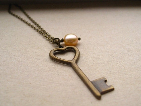 heart shaped key. by handmadebybluebird on Etsy