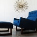 Reserved for Oliver Mid Century Danish Modern sculptural Lounge Chair & Ottoman,adrian pearsall craft associates