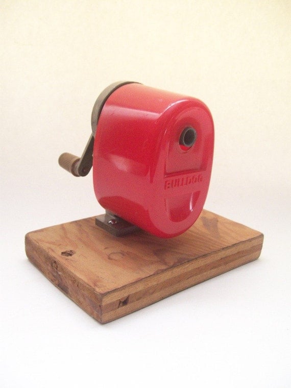 Old School Bright Red Boston Bulldog Pencil Sharpener