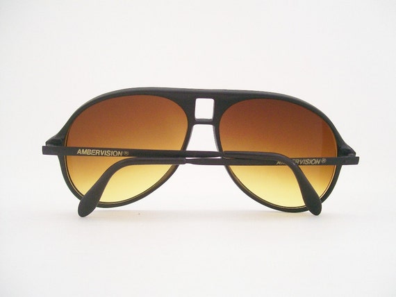 Vintage Aviator Sunglasses Amber Vision Unisex Driving Glasses 4603