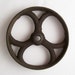 vintage industrial wheel home decor decorative art object round belt wheel machine pulley circular rings rusty rustic chic