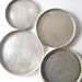 vintage kitchenware pie pan collection fluted tin baking mold tart quiche kitchen chef cook retro french home decor france bakery style