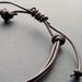 Mens simple brown leather multi strand adjustable bracelet