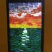 Stained Glass Mosaic Art Ocean Sunset