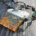 Slab Necklace Marshland - Red Creek Jasper - Natural Amazonite - Recycled Glass - Earthy Jewelry by YaY Jewelry